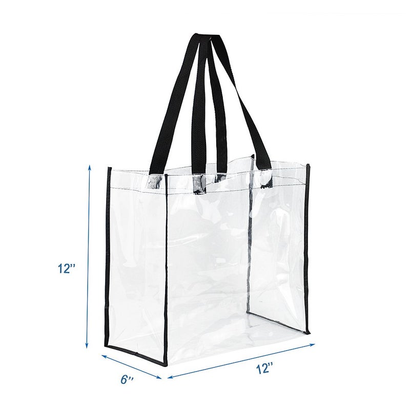 Clearworld 2-Pack Stadium Approved Clear Tote Bag, Stadium Security Travel & Gym Clear Bag, Perfect for Work, School, Sports Games and Concerts,12"X 12"X 6" - Image 4